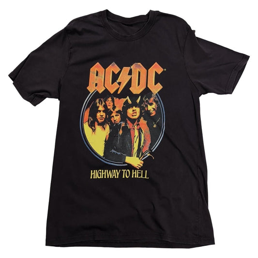 AC/DC Highway to Hell T-Shirt Approx M Black Classic Rock Band Graphic Tee – product photo 1 | RewearableUK
