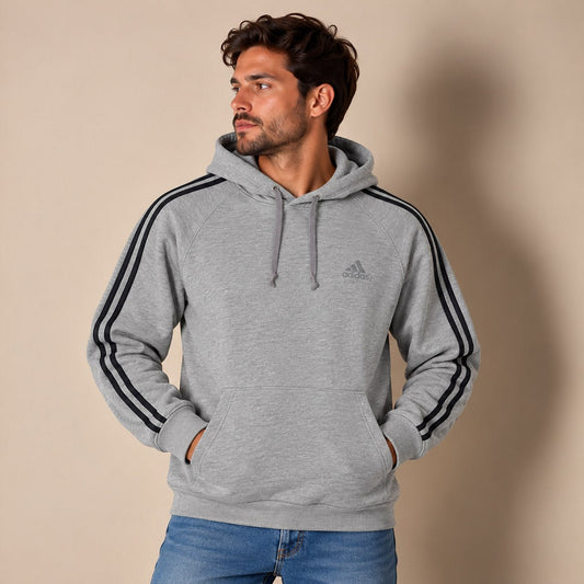 adidas Essentials Men's Hoodie L Grey Black – Hoodie product photo 1 | RewearableUK