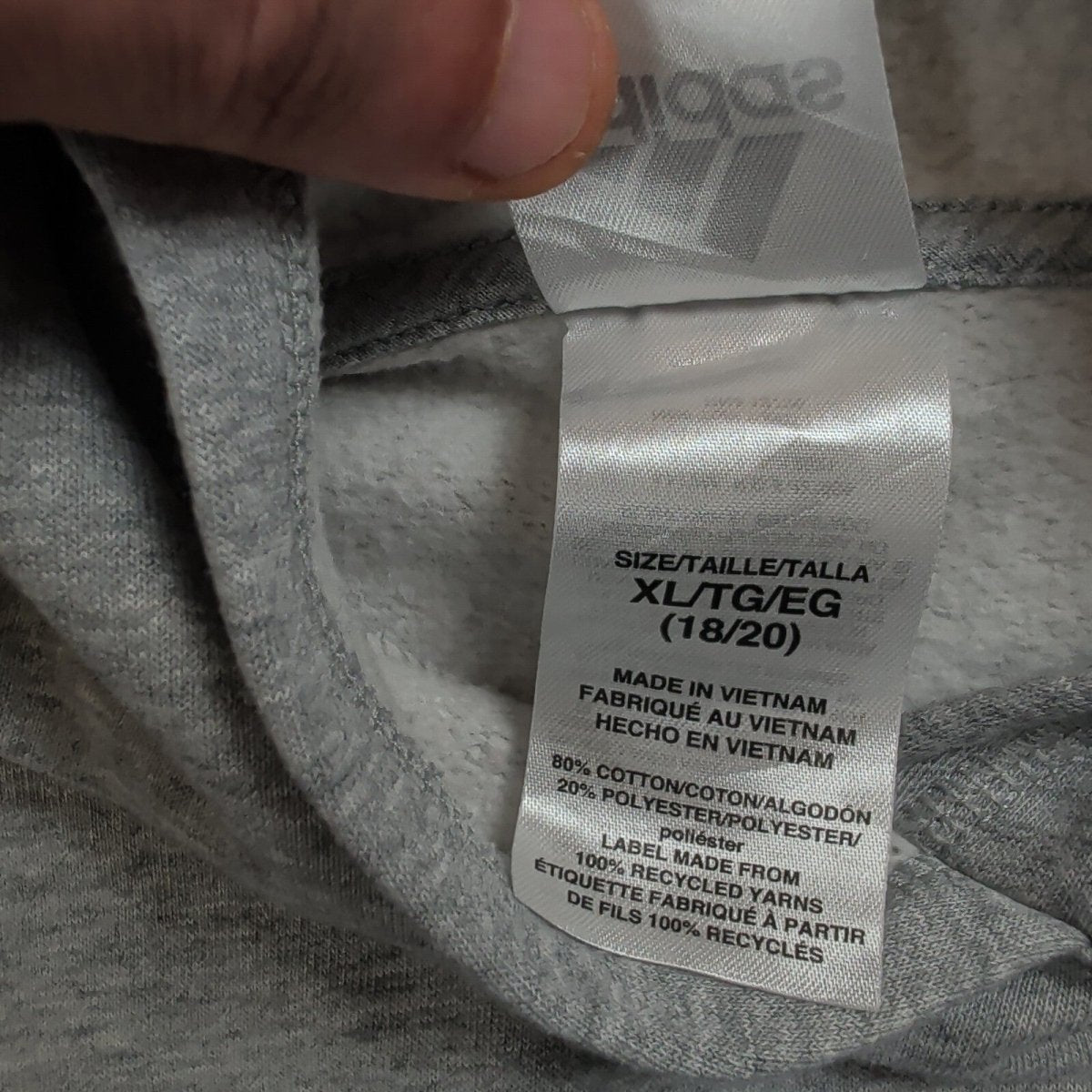 adidas Graphic Hoodie XL Grey Blue – product photo 5 | RewearableUK