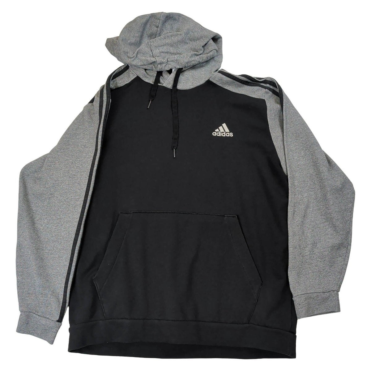 adidas Men's Colourblock Hoodie XL Black Grey – product photo 1 | RewearableUK