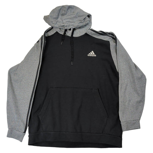 adidas Men's Colourblock Hoodie XL Black Grey – product photo 1 | RewearableUK