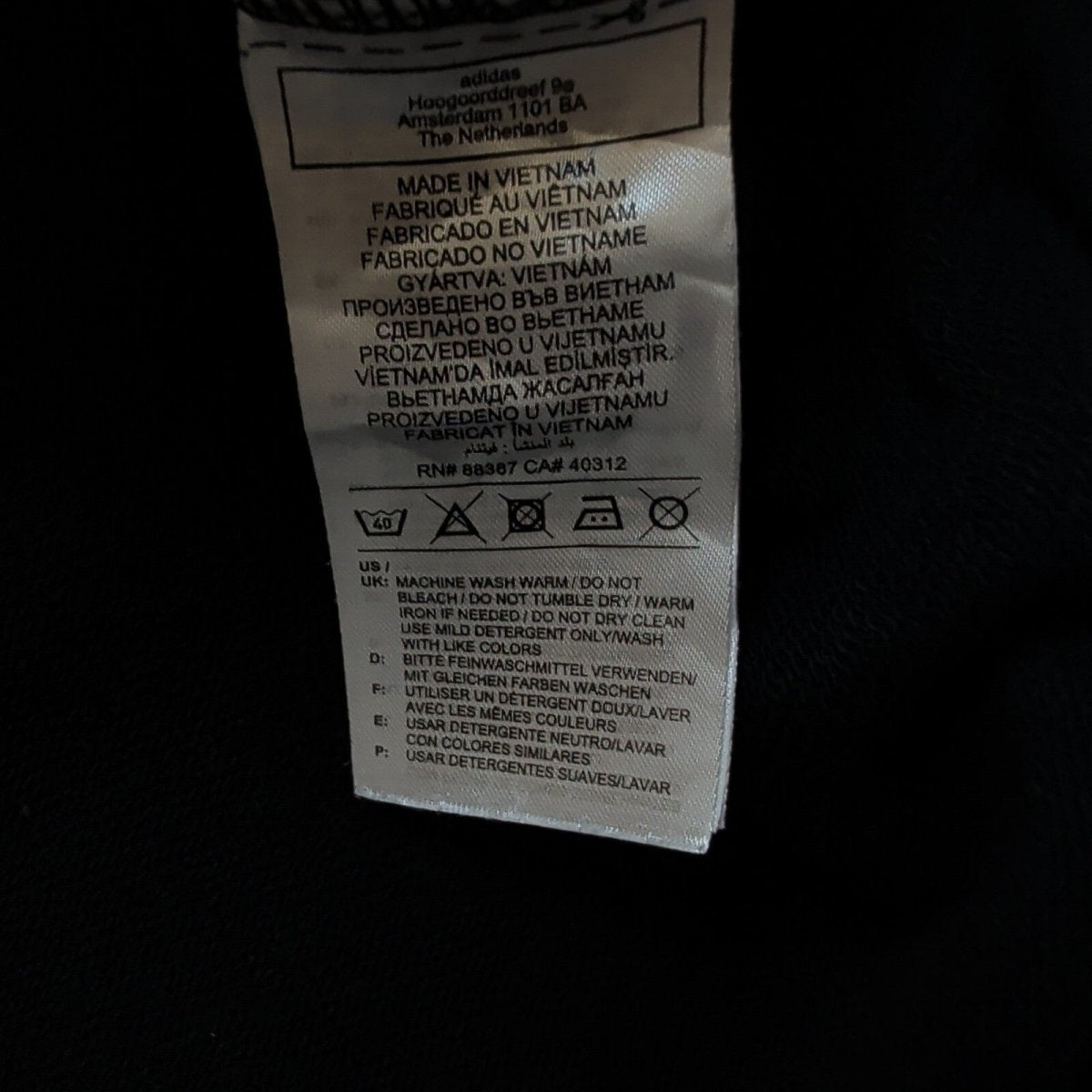 adidas Men's Colourblock Hoodie XL Black Grey – product photo 5 | RewearableUK