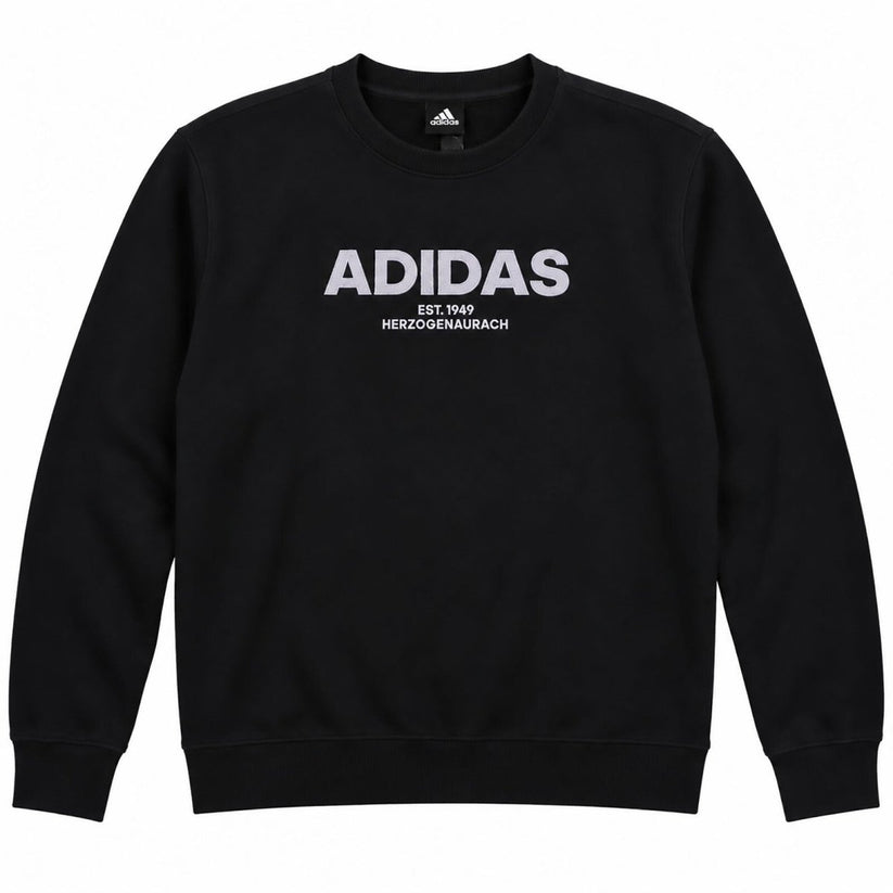 adidas Mens Black Sweatshirt Size S Embroidered Logo Crew Neck Pullover – product photo 1 | RewearableUK