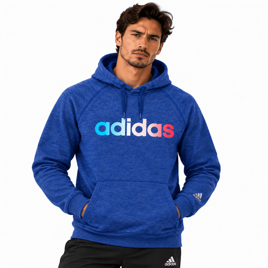 adidas Men's Blue Climawarm Hoodie M 100% Polyester Sportswear Pre-Owned – Hoodie product photo 1 | RewearableUK
