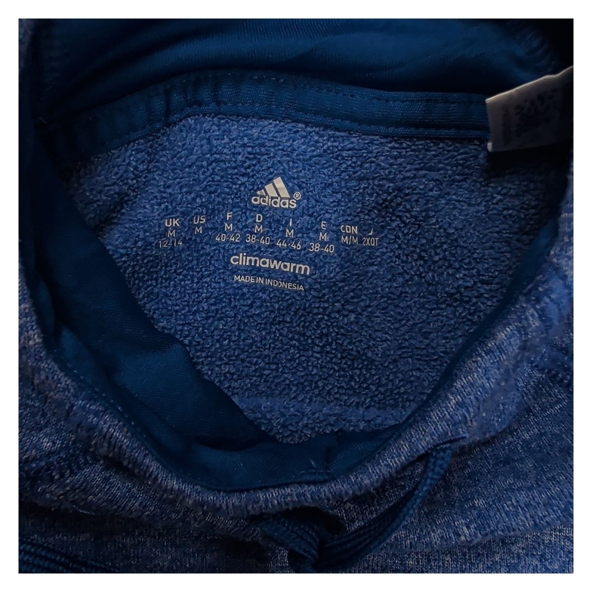 adidas Men's Hoodie Medium Blue Climawarm 100% Polyester Graphic Print – product photo 6 | RewearableUK