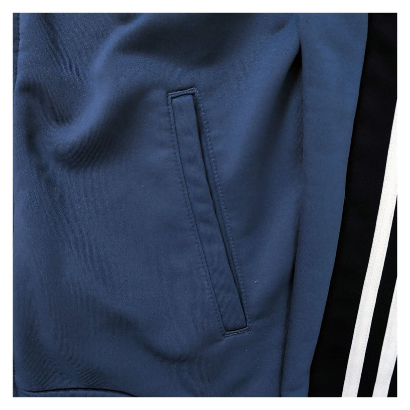 adidas Men's Hoodie Medium Navy Blue Black Striped Polyester – product photo 3 | RewearableUK