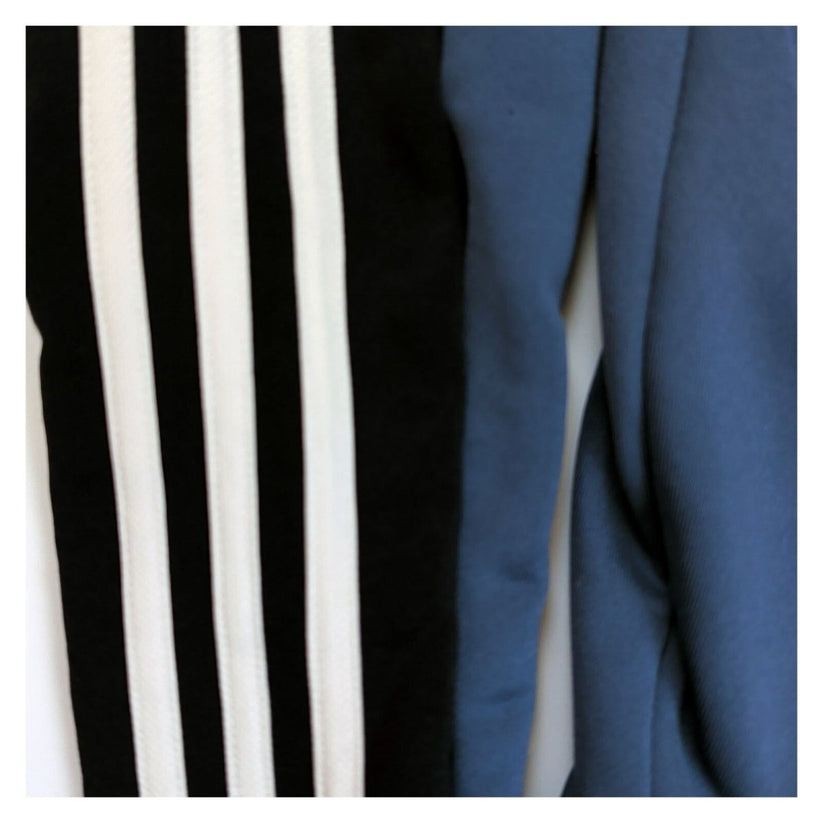 adidas Men's Hoodie Medium Navy Blue Black Striped Polyester – product photo 5 | RewearableUK