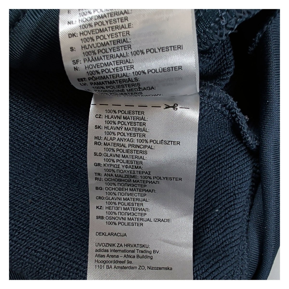 adidas Men's Hoodie Medium Navy Blue Black Striped Polyester – product photo 9 | RewearableUK