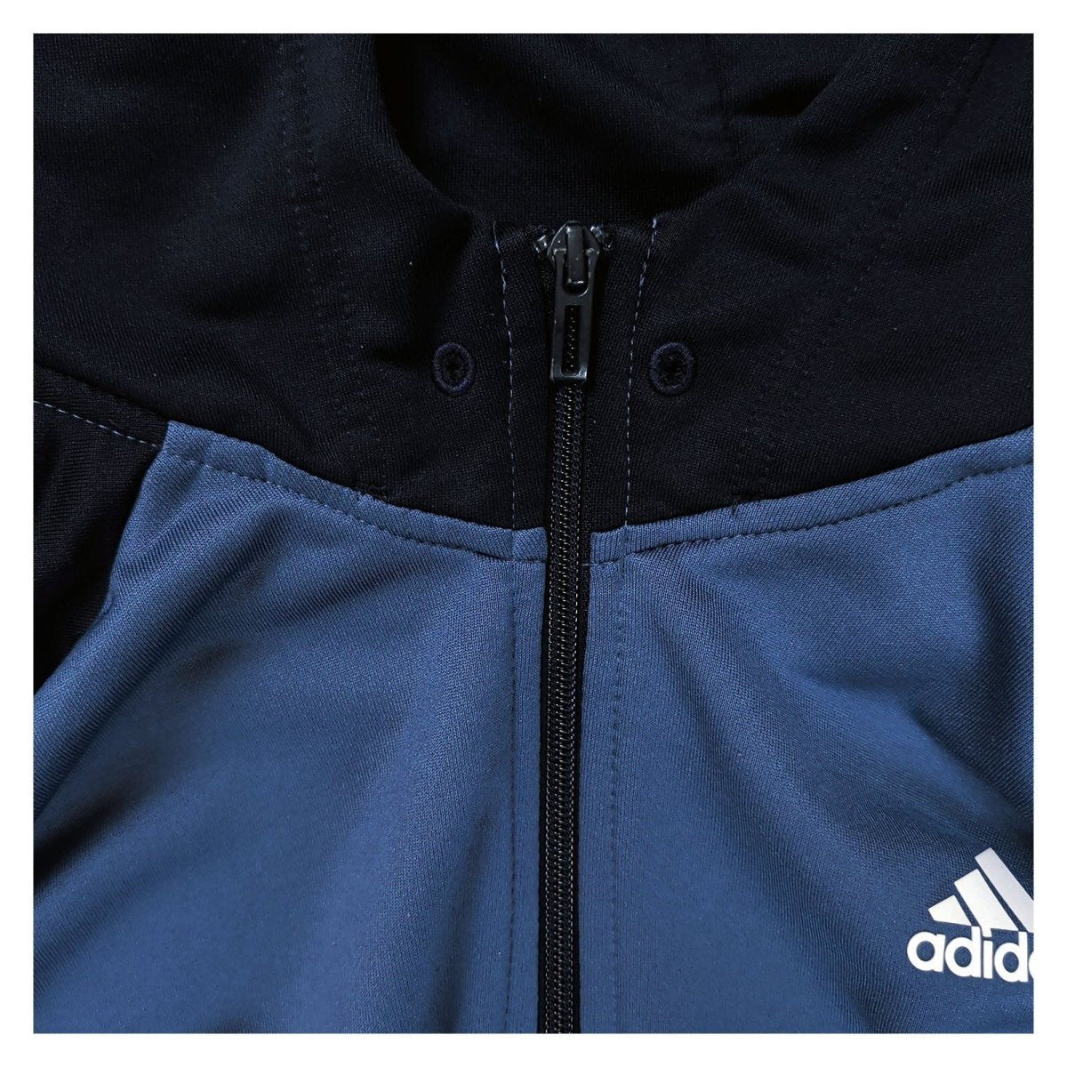 adidas Men's Hoodie Medium Navy Blue Black Striped Polyester – product photo 4 | RewearableUK