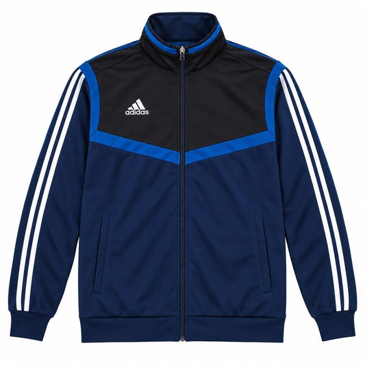 Adidas Men's Navy Black Striped Zip Jacket 2XL - product photo 1