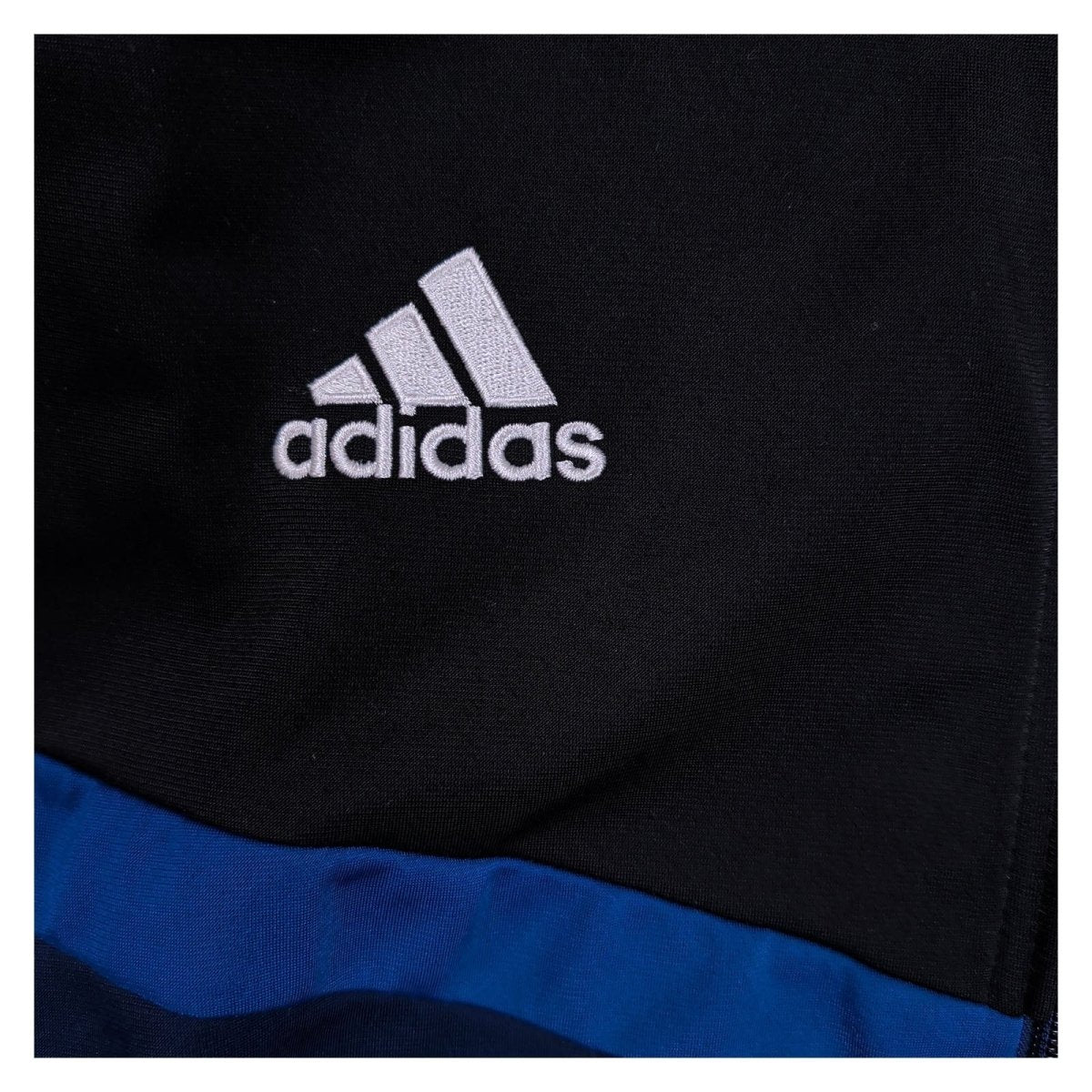 Adidas Men's Jacket 2XL Navy Blue Black Striped Polyester Sportswear – product photo 5 | RewearableUK