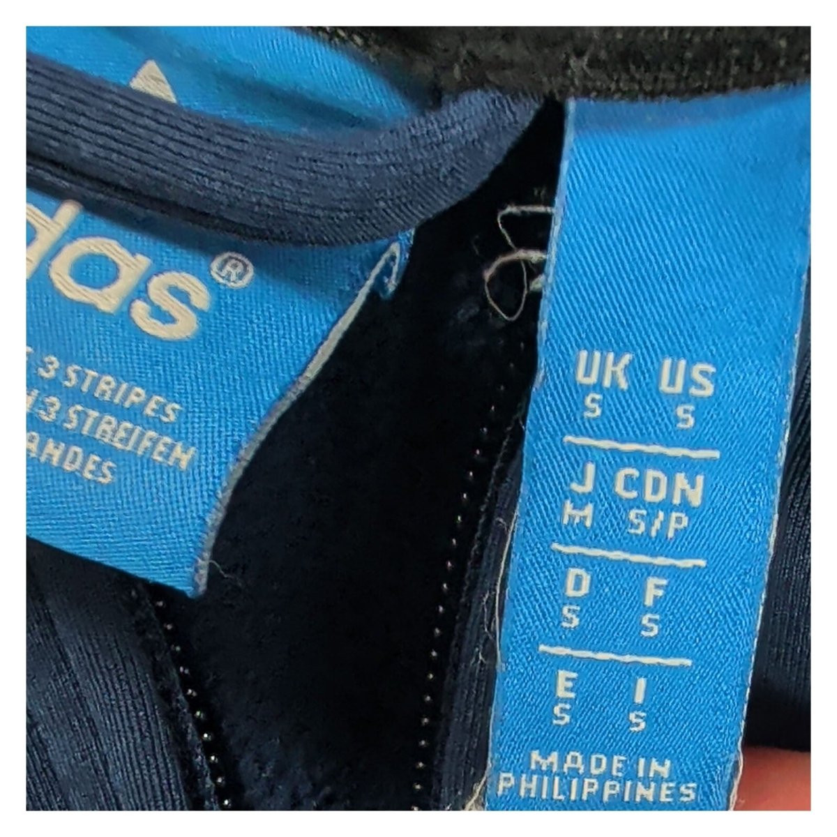 Adidas Men's Jacket S Navy Blue Striped Polyester Sportswear – product photo 6 | RewearableUK