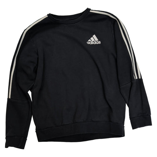 Adidas Mens Sweatshirt Large Black Striped Logo Cotton – product photo 2 | RewearableUK