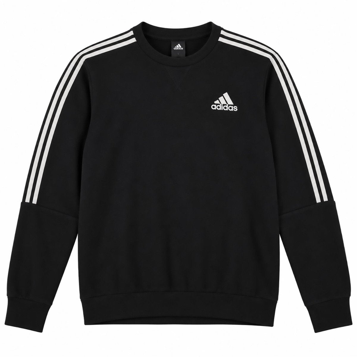 Adidas Mens Sweatshirt Large Black Striped Logo Cotton – product photo 1 | RewearableUK
