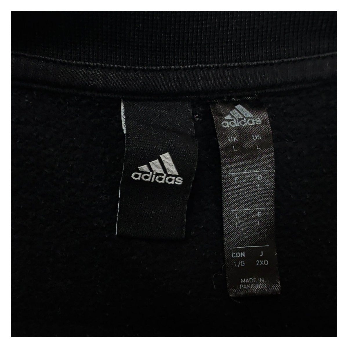 Adidas Mens Sweatshirt Large Black Striped Logo Cotton – product photo 6 | RewearableUK