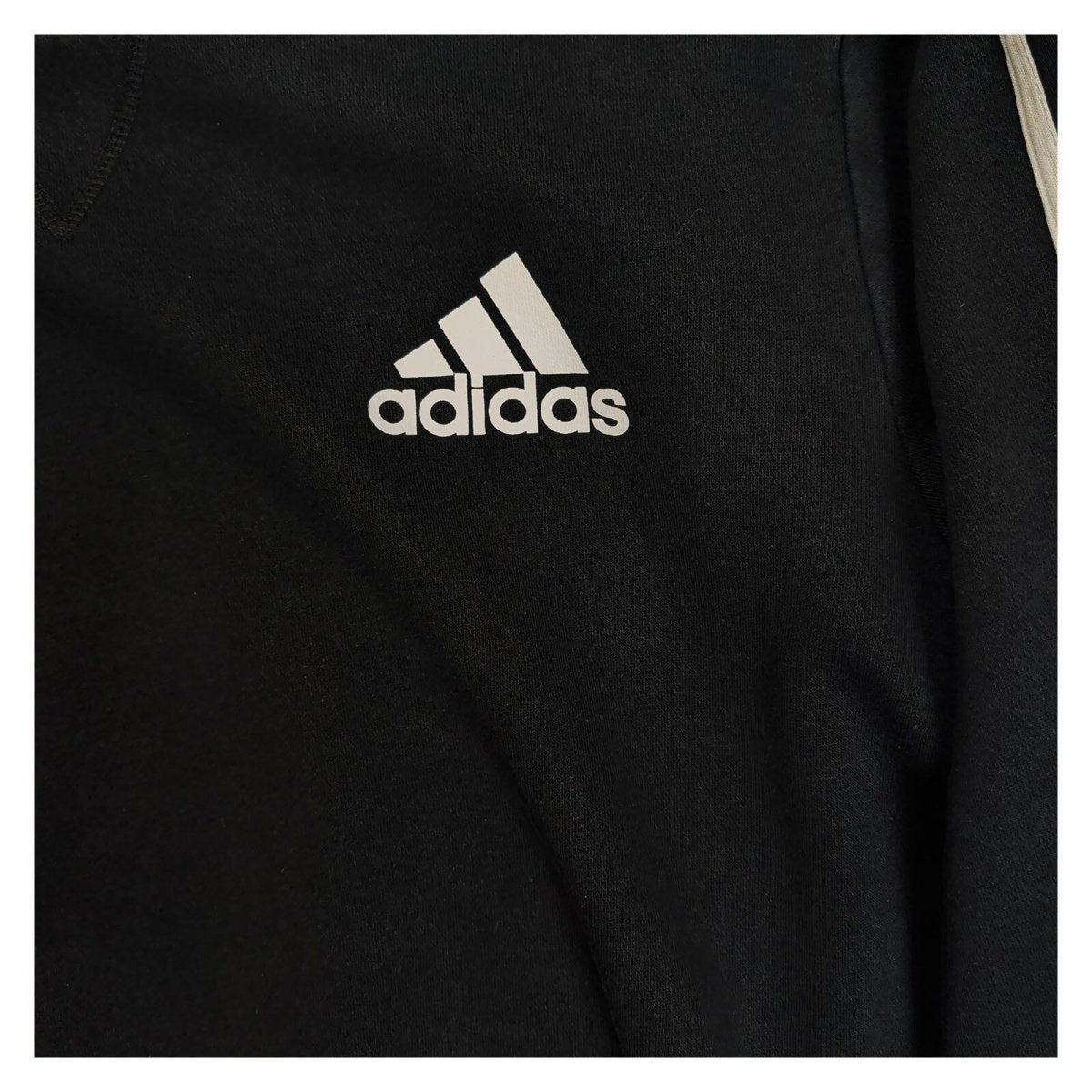 Adidas Mens Sweatshirt Large Black Striped Logo Cotton – product photo 4 | RewearableUK