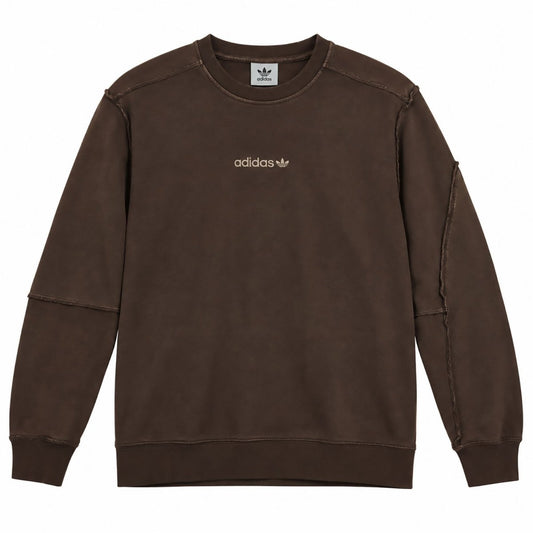 adidas Men's Sweatshirt S Brown Logo Cotton Crew Neck – product photo 1 | RewearableUK