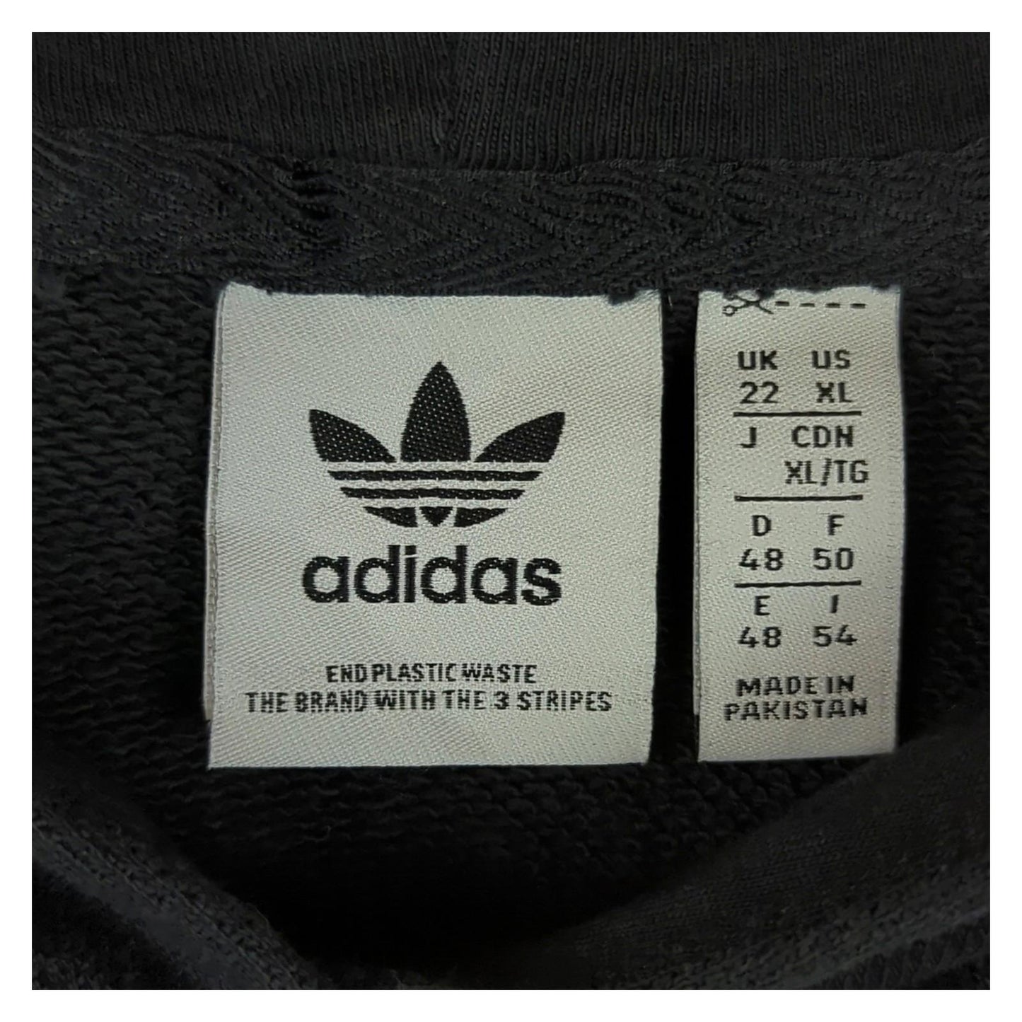 adidas Adidas Men's XL Black Cotton Hoodie Long Sleeve Jumper Used Smart Casual Sweater & Hoodie RewearableUK