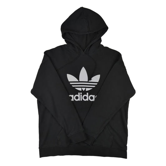 adidas Adidas Men's XL Black Cotton Hoodie Long Sleeve Jumper Used Smart Casual Sweater & Hoodie RewearableUK