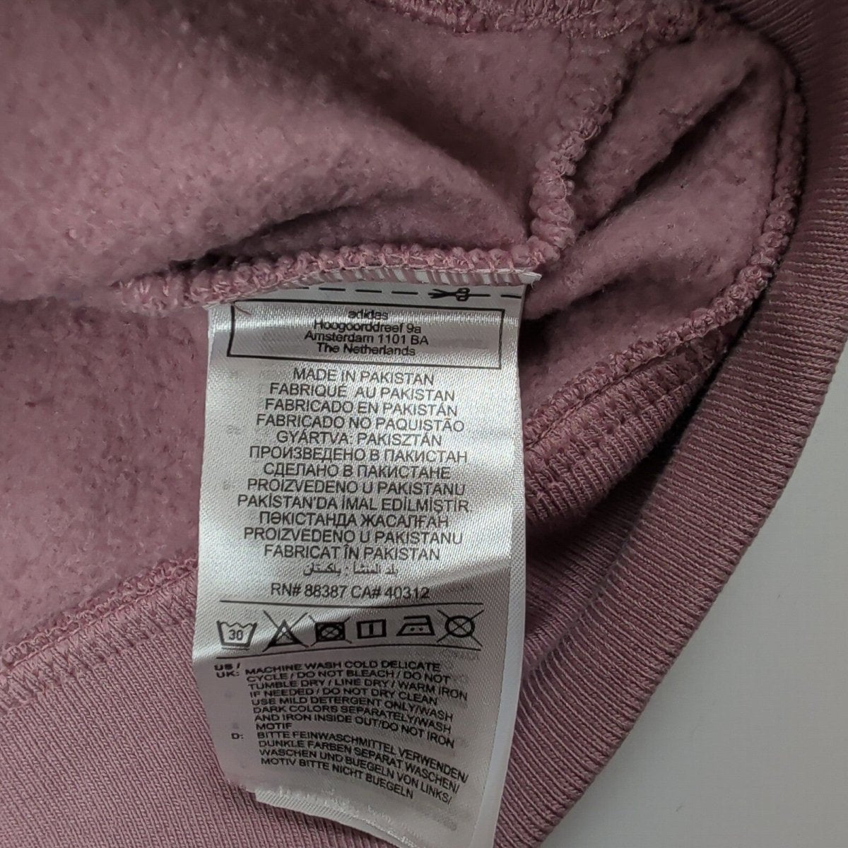 adidas Originals Women's Trefoil Hoodie UK 10 Dusty Pink – product photo 5 | RewearableUK