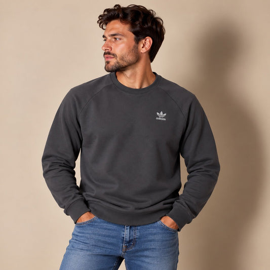 adidas Originals Men's Trefoil Sweatshirt M Dark Grey – Sweatshirt product photo 1 | RewearableUK