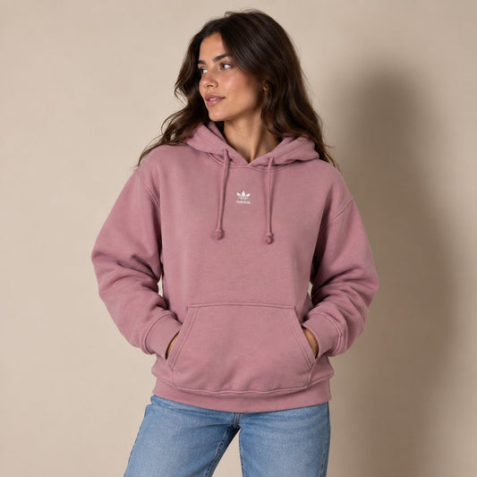 adidas Originals Women's Trefoil Hoodie UK 10 Dusty Pink – Hoodie product photo 1 | RewearableUK