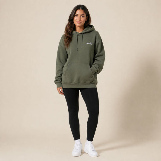 Adidas Originals Women's Trefoil Hoodie UK 8 Khaki – Sweater & Hoodie product photo 1 | RewearableUK