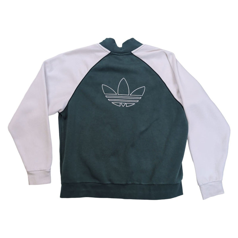 Adidas Originals Womens UK 10 Dark Green White Full Zip Track Jacket Trefoil – product photo 3 | RewearableUK
