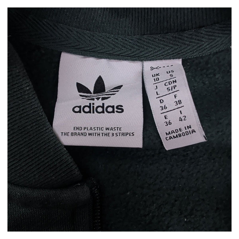 Adidas Originals Womens UK 10 Dark Green White Full Zip Track Jacket Trefoil – product photo 7 | RewearableUK