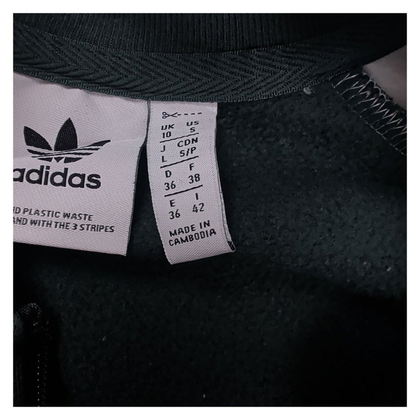 Adidas Originals Womens UK 10 Dark Green White Full Zip Track Jacket Trefoil – product photo 8 | RewearableUK