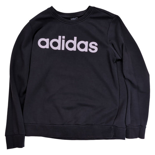 adidas Unisex Adults Sweatshirt Large Black Logo Print – product photo 1 | RewearableUK