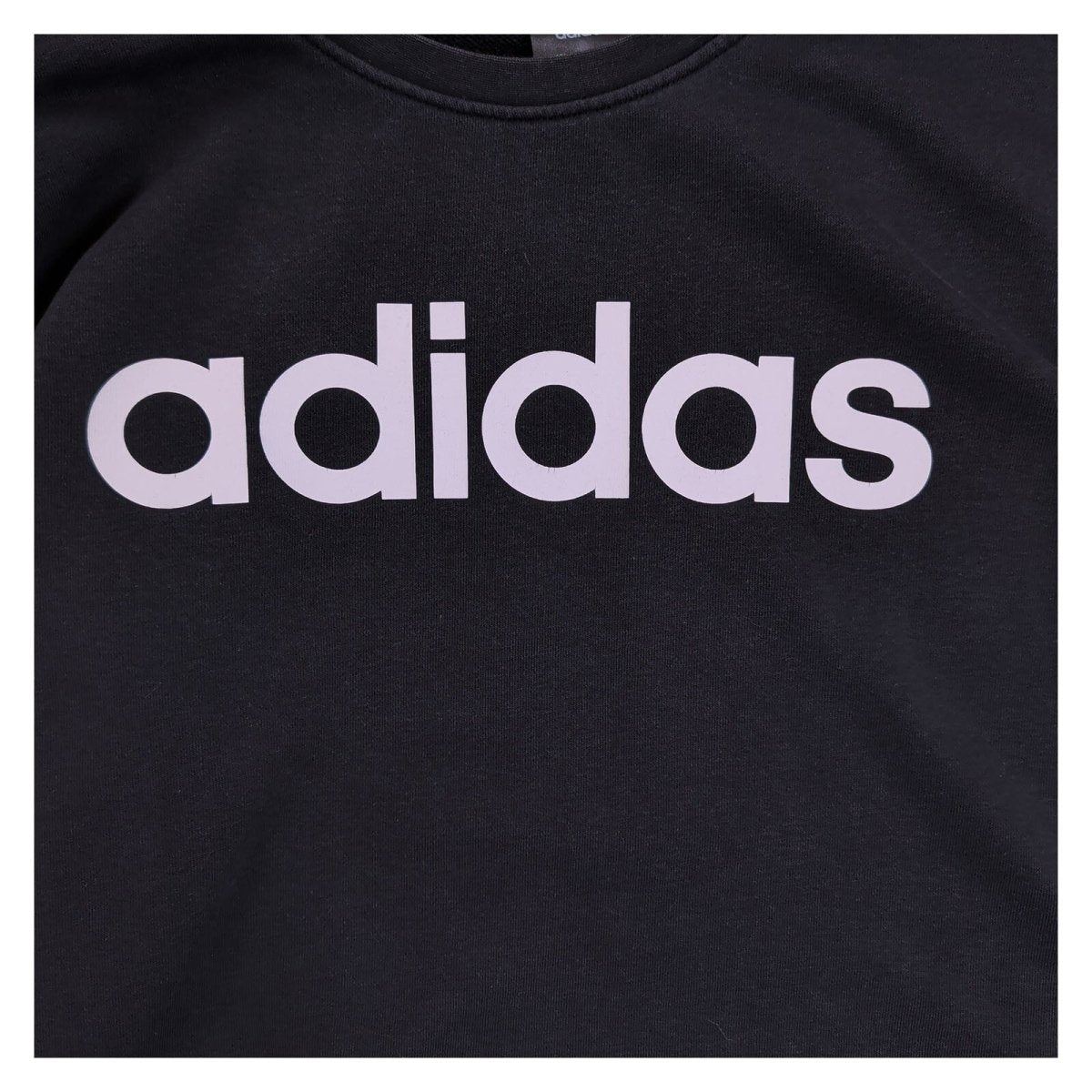 adidas Unisex Adults Sweatshirt Large Black Logo Print – product photo 2 | RewearableUK