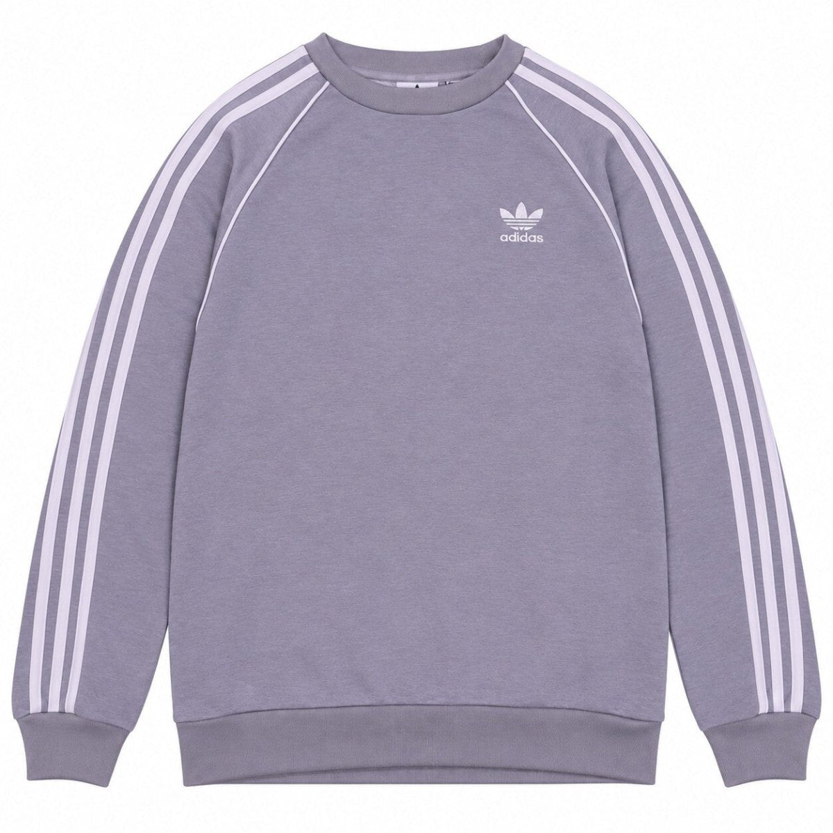 adidas Unisex Adults Sweatshirt Small Grey Striped Polyester – product photo 1 | RewearableUK