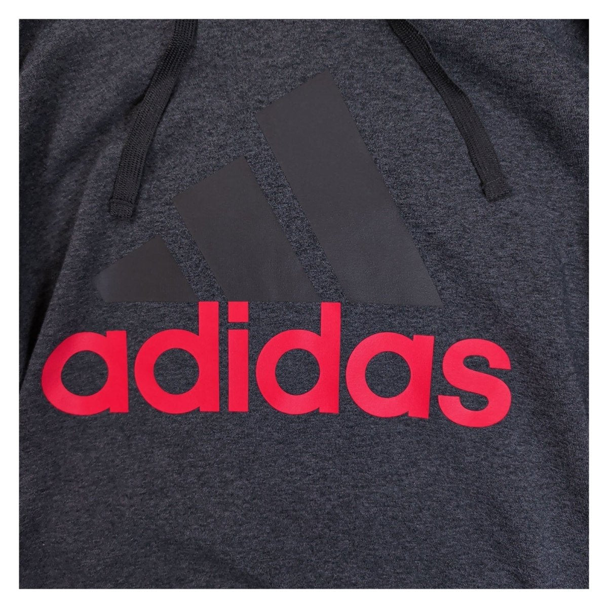 Adidas Women's Hoodie Large Charcoal Grey Logo Graphic – product photo 2 | RewearableUK
