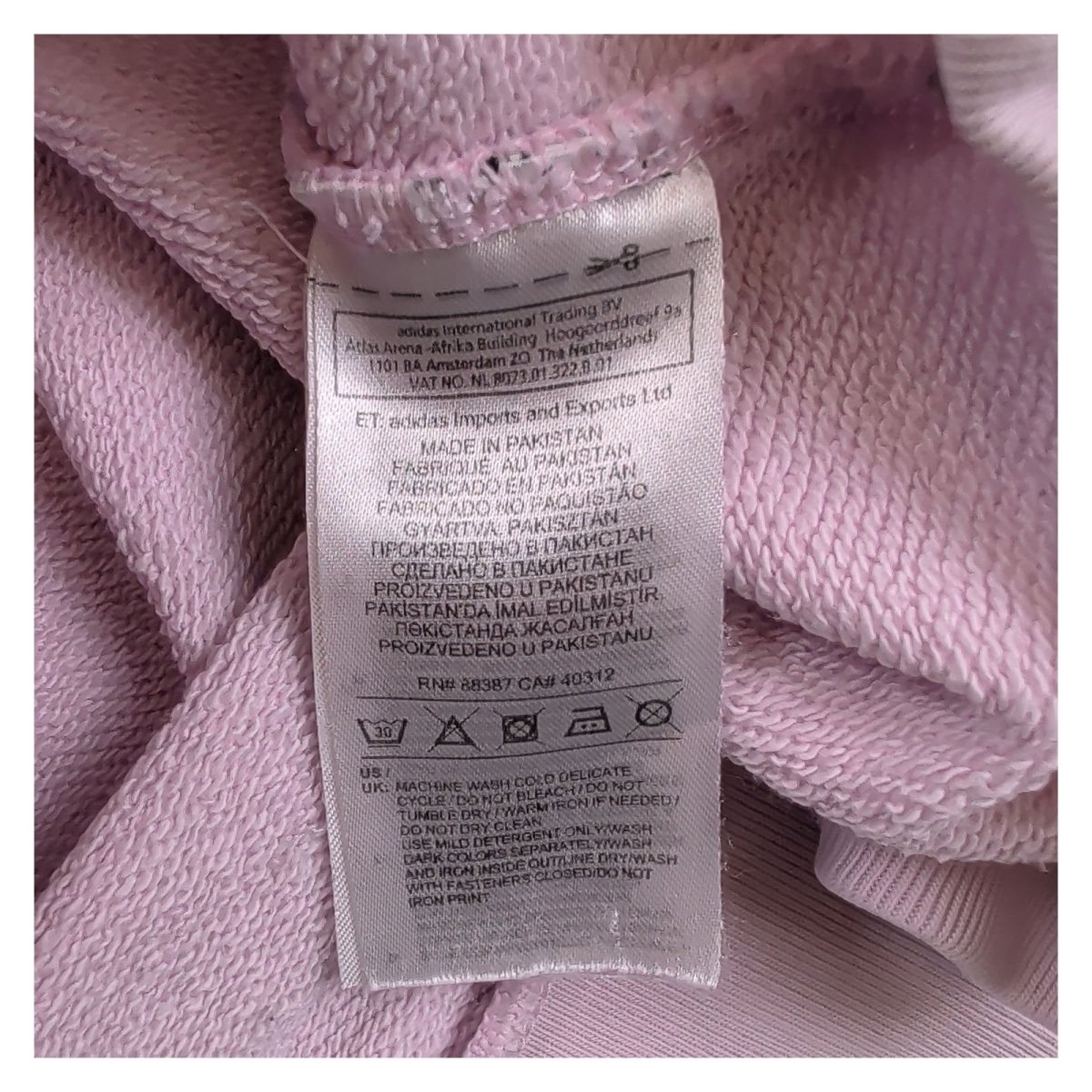 adidas Women's Hoodie S Pink Trefoil Logo 100% Cotton Blend – product photo 4 | RewearableUK