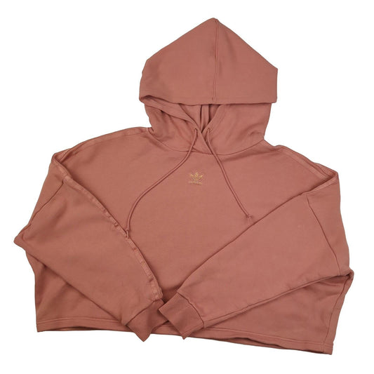 adidas Adidas Women’s Plus Size 20 - 22 Pink Glitter Cropped Hoodie Jacket Cotton Blend Sweater & Hoodie RewearableUK