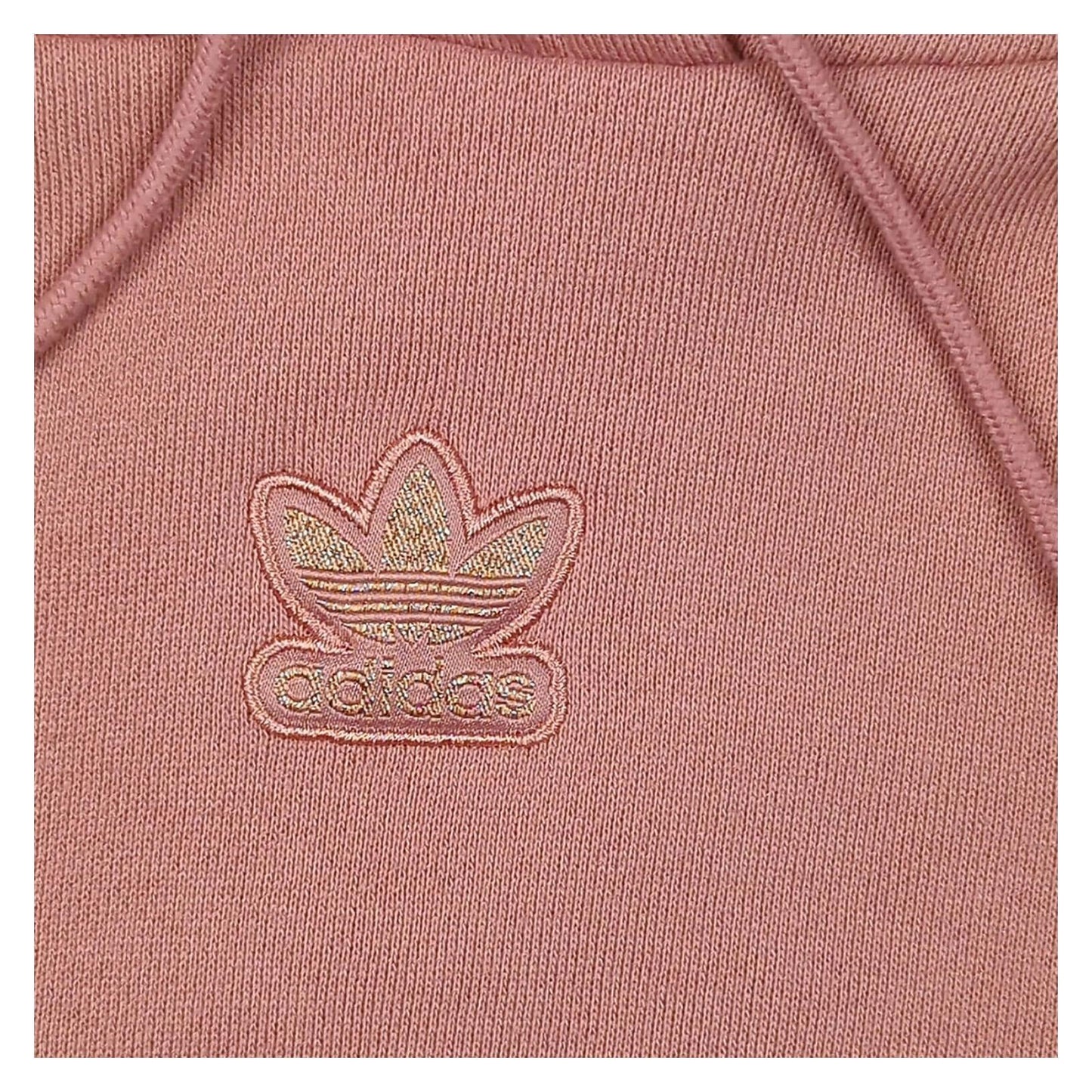adidas Adidas Women’s Plus Size 20 - 22 Pink Glitter Cropped Hoodie Jacket Cotton Blend Sweater & Hoodie RewearableUK