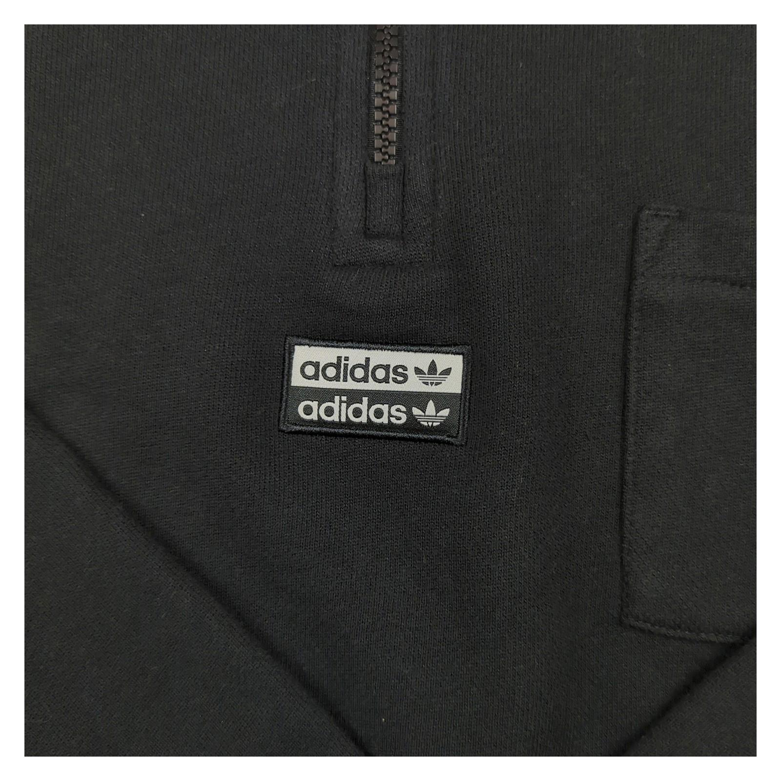 adidas adidas Women's UK 14 Black Cropped Zipped Sweatshirt Sweater & Hoodie RewearableUK