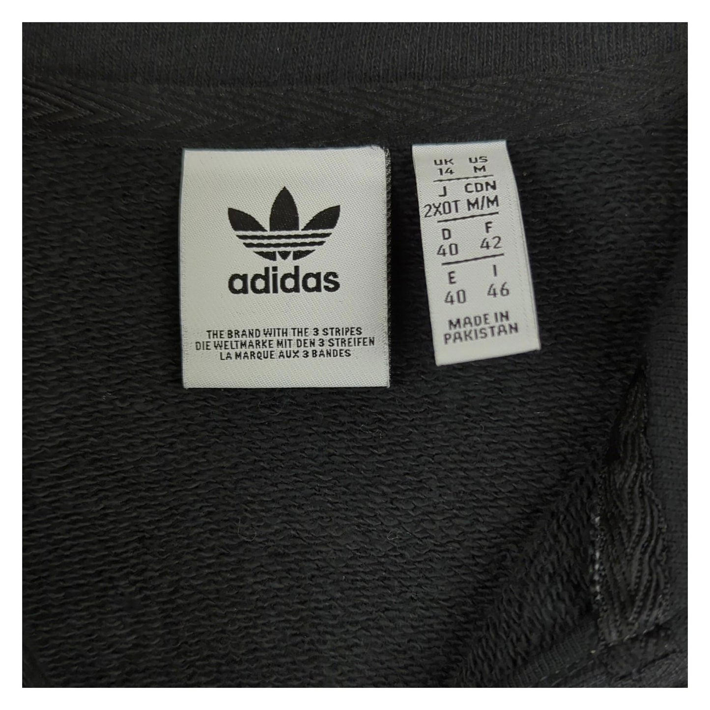 adidas adidas Women's UK 14 Black Cropped Zipped Sweatshirt Sweater & Hoodie RewearableUK