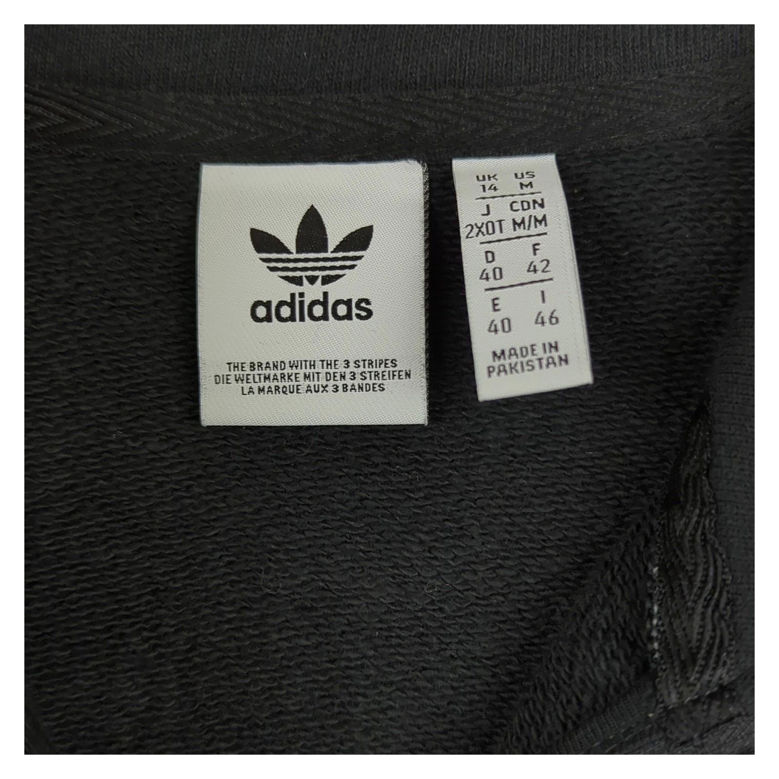 adidas adidas Women's UK 14 Black Cropped Zipped Sweatshirt Sweater & Hoodie RewearableUK