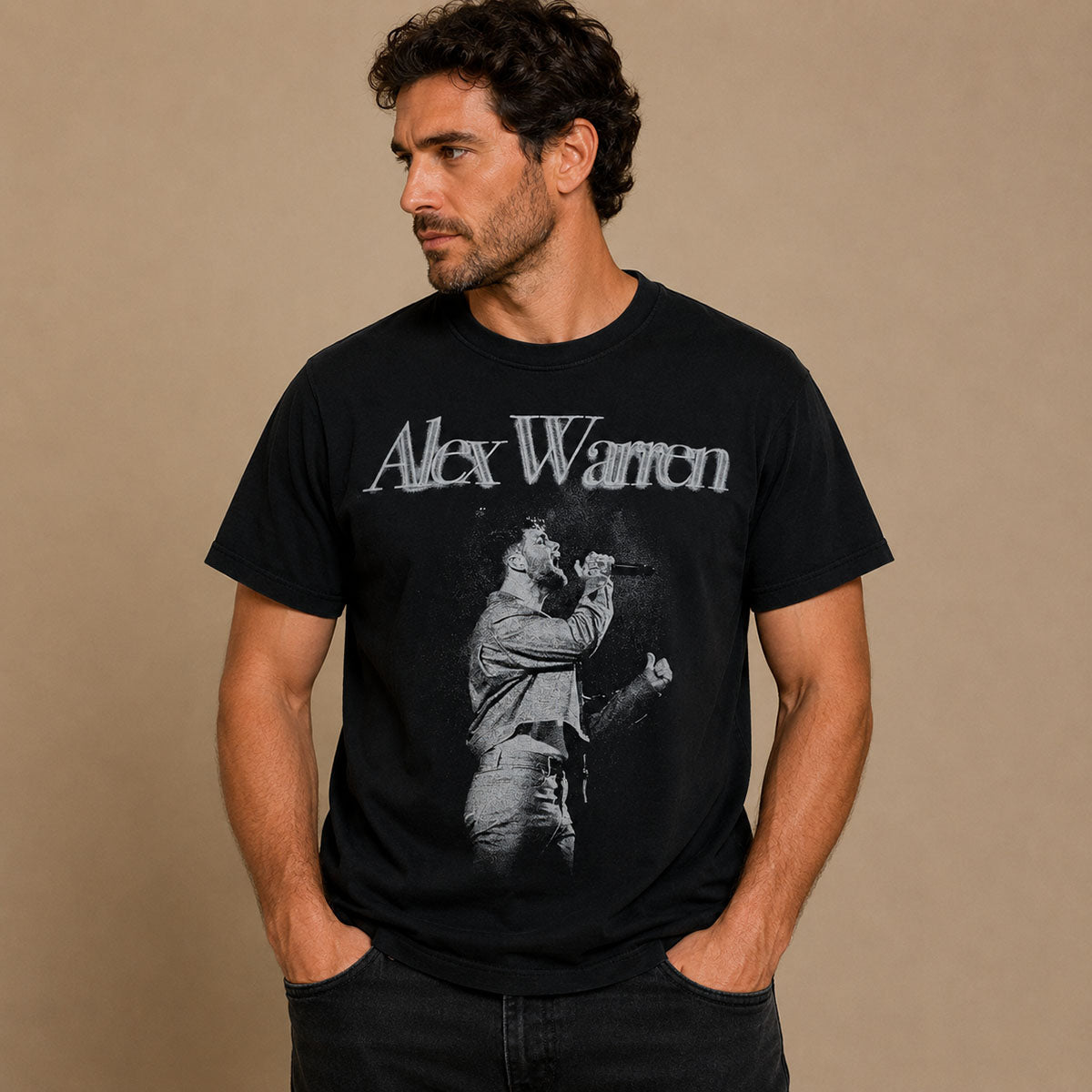 Alex Warren Finding Family 2026 Tour T-Shirt M Black Double-Sided – Music T-Shirt product photo 1 | RewearableUK