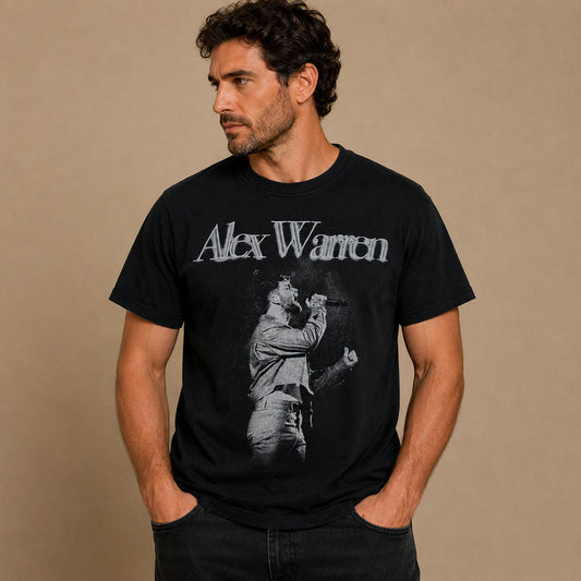 Alex Warren Finding Family 2026 Tour T-Shirt M Black Double-Sided – Music T-Shirt product photo 1 | RewearableUK