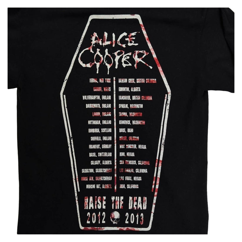 Alice Cooper Raise The Dead 2012 2013 Tour T-Shirt S Black Double Sided Rock – product photo 4 | RewearableUK