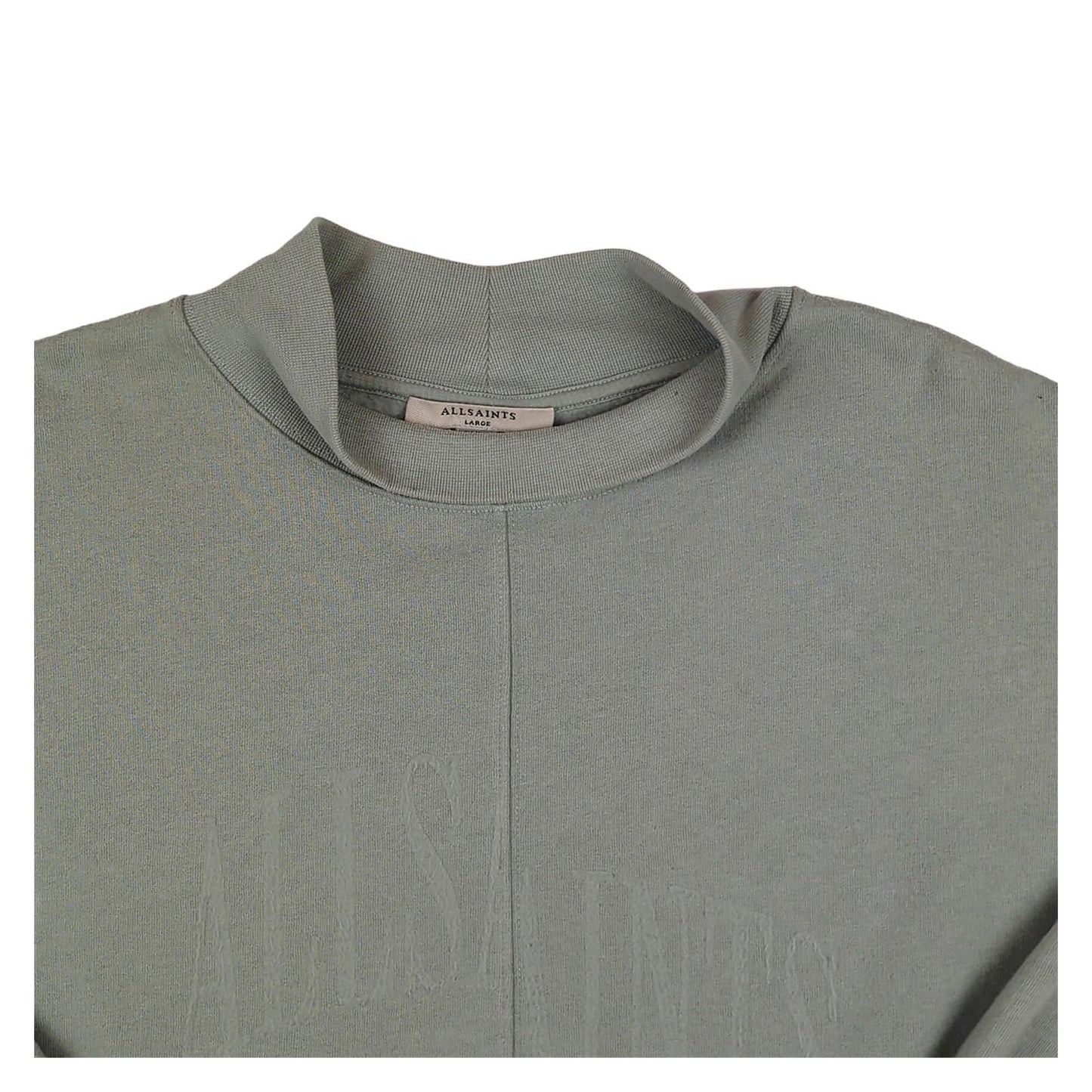 AllSaints All Saints Jumper Womens Large Green Cotton Long Sleeve Casual Sweater Used Sweater & Hoodie RewearableUK