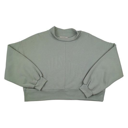 AllSaints All Saints Jumper Womens Large Green Cotton Long Sleeve Casual Sweater Used Sweater & Hoodie RewearableUK