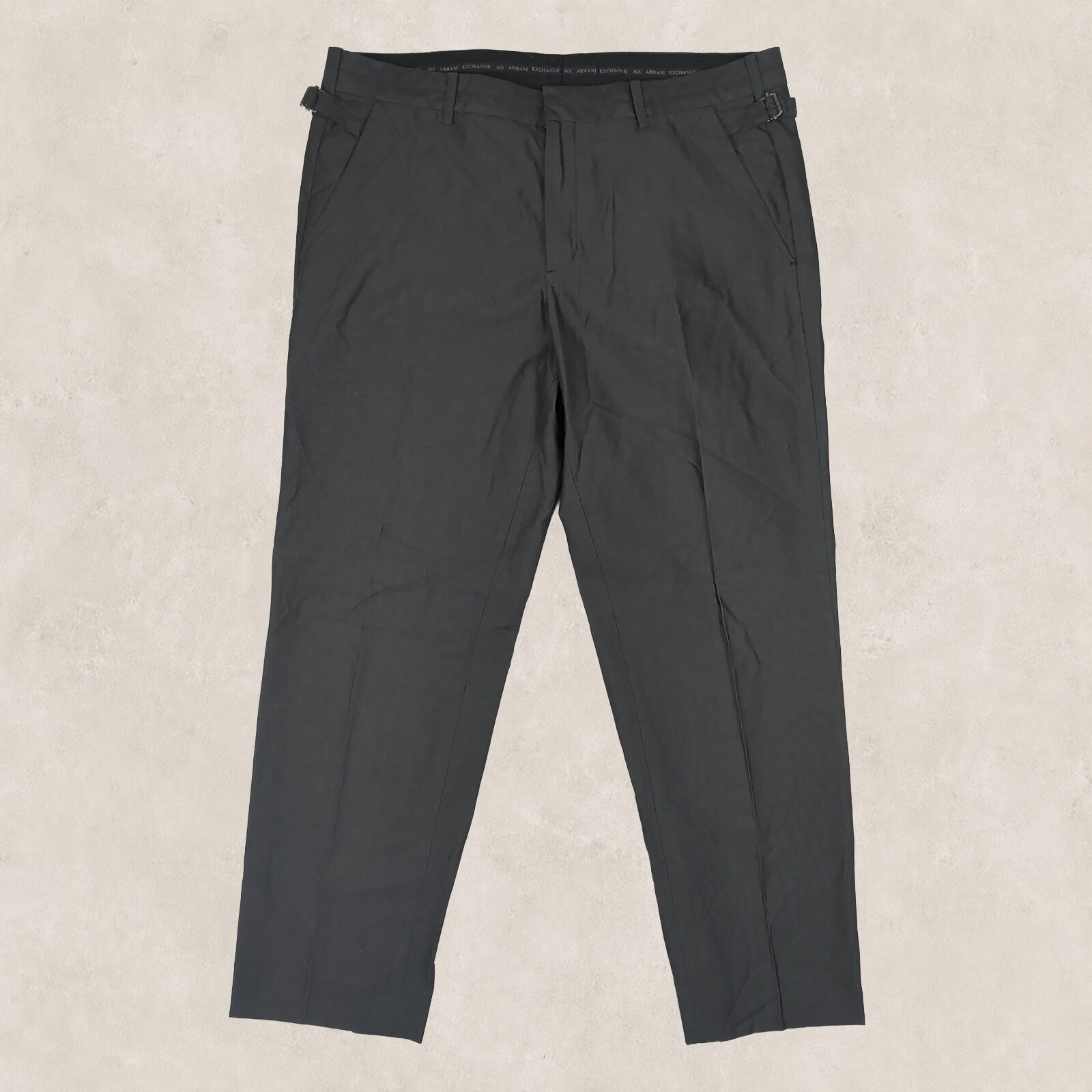 Armani Exchange A|X Mens Black Tailored Chino Trousers 36 Regular by Armani Exchange – chino | RewearableUK