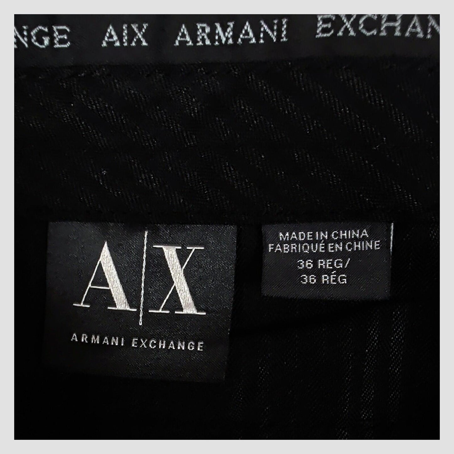 Armani Exchange A|X Mens Black Tailored Chino Trousers 36 Regular by Armani Exchange – chino | RewearableUK