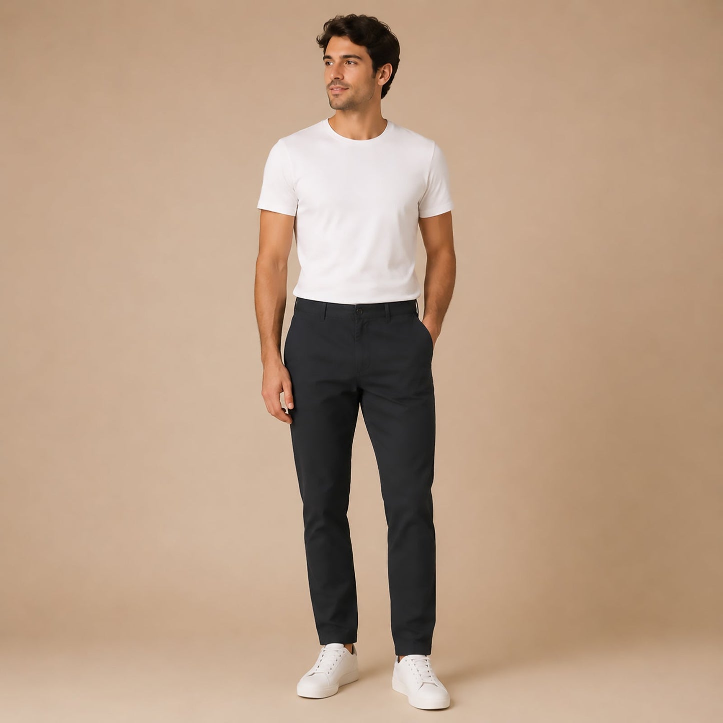 Armani Exchange Black Tailored Chino Trousers 36R Mens by Armani Exchange – chino | RewearableUK