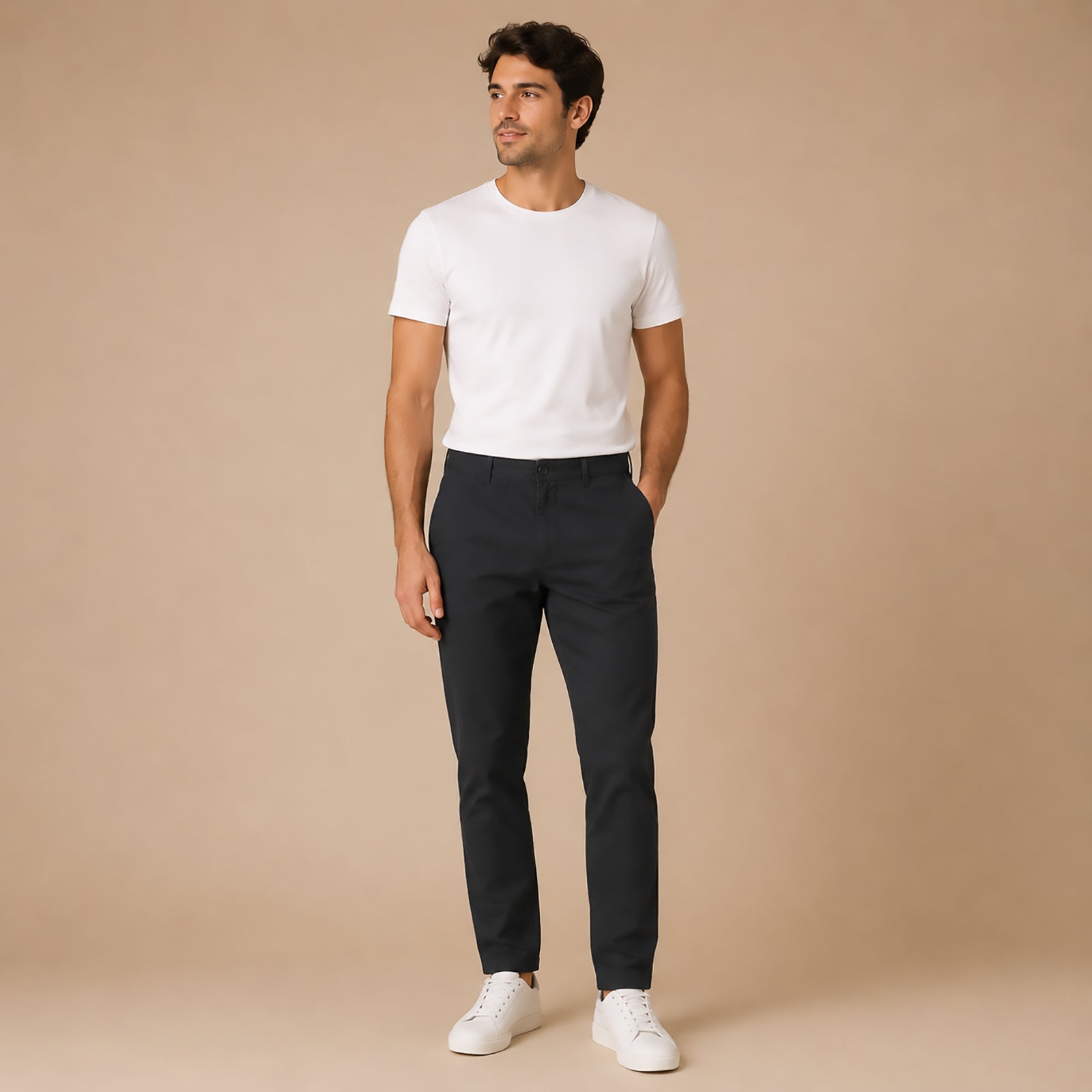 Armani Exchange Black Tailored Chino Trousers 36R Mens by Armani Exchange – chino | RewearableUK
