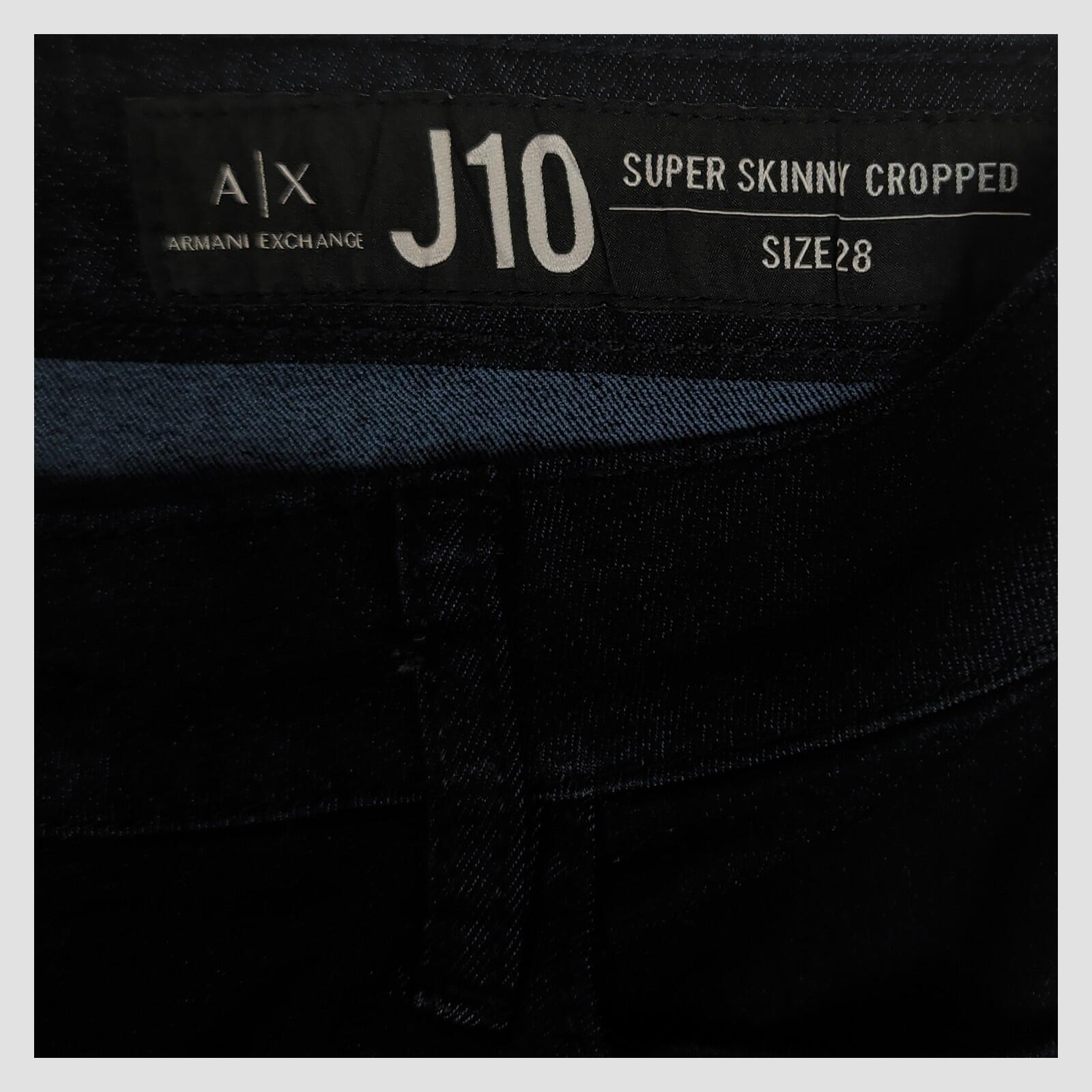 Armani Exchange J10 Super Skinny Cropped Black Jeans W28 by Armani Exchange – JEANS | RewearableUK